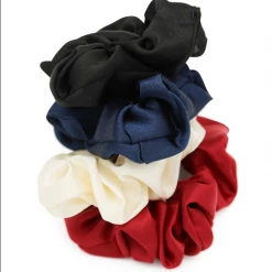 Morgan & Taylor - Black, Navy, White, Red Ivy Scrunchie Set