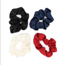 Morgan & Taylor - Black, Navy, White, Red Ivy Scrunchie Set