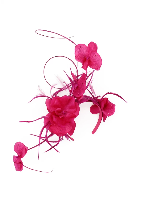 Morgan & Taylor - Cerise Jada Fascinator 5 Morgan & Taylor - Cerise Jada Fascinator