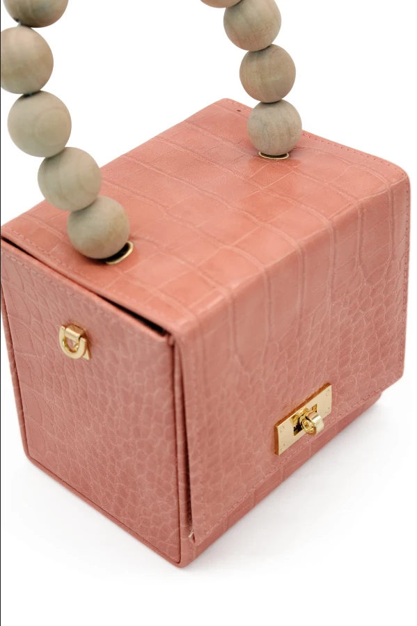 Morgan & Taylor - Coral Priscilla Top Handle Bag MB0053 6 Morgan & Taylor - Coral Priscilla Top Handle Bag MB0053