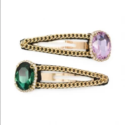 Morgan & Taylor - Emerald Lilac Tilly Hair Clip Set