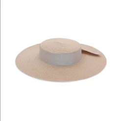 Morgan & Taylor - Nude Leya Boater With Ribbon Trim HM763