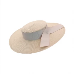 Morgan & Taylor - Nude Leya Boater With Ribbon Trim HM763