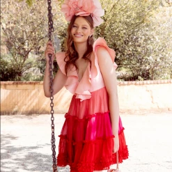 Morgan & Taylor - Pale Coral Cindy Fascinator FS400 10 Morgan & Taylor - Pale Coral Cindy Fascinator FS400