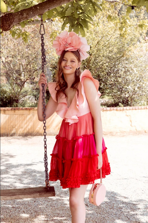 Morgan & Taylor - Pale Coral Cindy Fascinator FS400 5 Morgan & Taylor - Pale Coral Cindy Fascinator FS400