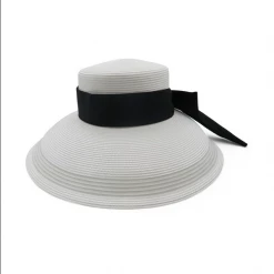 Morgan & Taylor - White & Black Kori Droop Hat 9 Morgan & Taylor - White & Black Kori Droop Hat