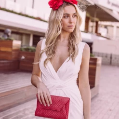 Morgan & Taylor - Red Cindy Fascinator FS400