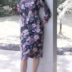 Moss And Spy Moss & Spy - Autumn Meadow Shift Dress - Pink Lilac Blue