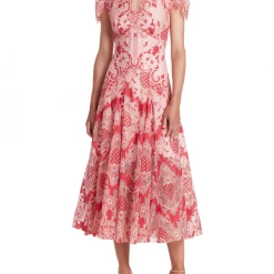 Moss And Spy Moss & Spy - Azalea Cap Sleeve Dress - Red Blush