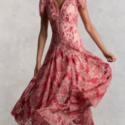 Moss And Spy Moss & Spy - Azalea Cap Sleeve Dress - Red Blush