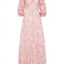 Moss And Spy SALE - Moss & Spy - Blossom Midi Dress - Pink/Ivory