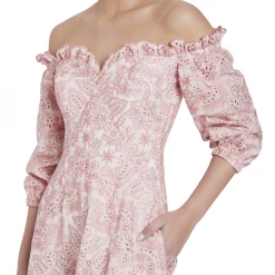 Moss And Spy SALE - Moss & Spy - Blossom Midi Dress - Pink/Ivory