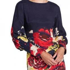 Moss And Spy Moss & Spy - Bouquet Shift Dress - Red Violet 11 Moss And Spy Moss & Spy - Bouquet Shift Dress - Red Violet