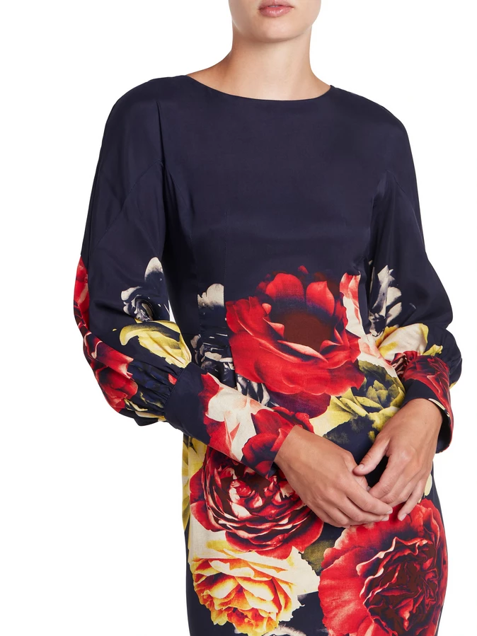 Moss And Spy Moss & Spy - Bouquet Shift Dress - Red Violet 6 Moss And Spy Moss & Spy - Bouquet Shift Dress - Red Violet