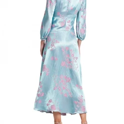 Moss And Spy Moss & Spy - Camelia V-neck Dress - Aqua-Rose