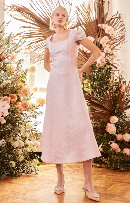 Moss And Spy Moss & Spy - Ingrid Cap Sleeve Dress - Pink Metallic 3 Moss And Spy Moss & Spy - Ingrid Cap Sleeve Dress - Pink Metallic