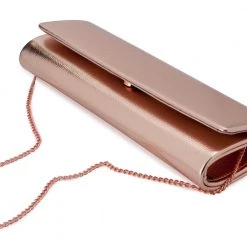 Olga Berg - Rose Gold Harper Slim Metallic Foldover - OB4650