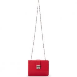 Olga Berg - Red HARRIET Hexagon Clutch OB4742