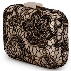 Olga Berg - Gold Gracie Metallic Lace Pod Bag - OB7372