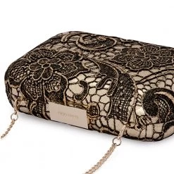 Olga Berg - Gold Gracie Metallic Lace Pod Bag - OB7372 10 Olga Berg - Gold Gracie Metallic Lace Pod Bag - OB7372