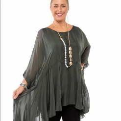 Imagine - Khaki Roxy Top Silk 10IM2821