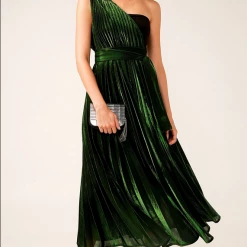 Sacha Drake - Bala Pleated Dress - Emerald Pleat