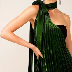 Sacha Drake - Bala Pleated Dress - Emerald Pleat