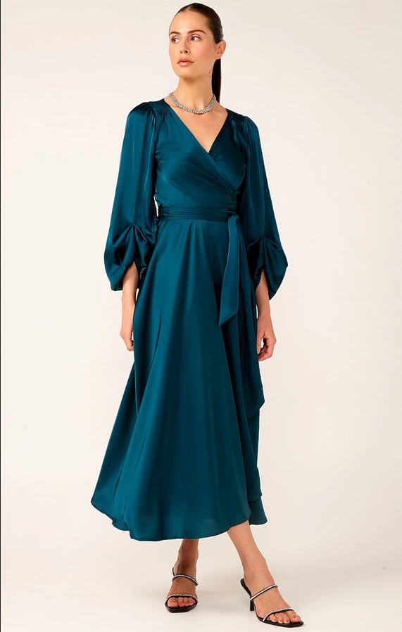 Sacha Drake - Dimmi Wrap Dress - Peacock 7 Sacha Drake - Dimmi Wrap Dress - Peacock