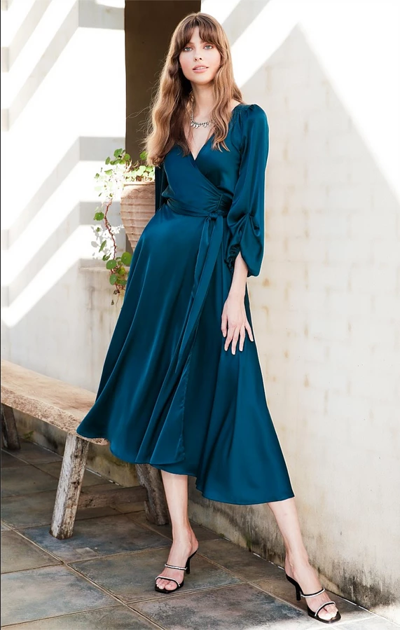 Sacha Drake - Dimmi Wrap Dress - Peacock 3 Sacha Drake - Dimmi Wrap Dress - Peacock