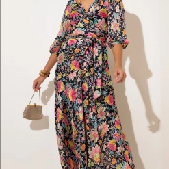 Sacha Drake - Katrina Maxi Wrap - Navy Floral