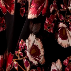 Sacha Drake - Regina Wrap Dress - Black Pink Peony