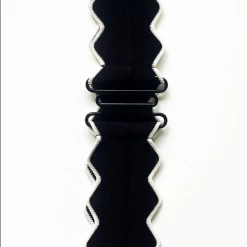 Sacha Drake - TWO TONE ELASTICATED STRETCH WAVE BELT IN BLACK WHITE 12 Sacha Drake - TWO TONE ELASTICATED STRETCH WAVE BELT IN BLACK WHITE