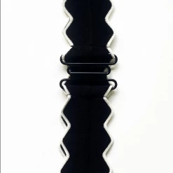 Sacha Drake - TWO TONE ELASTICATED STRETCH WAVE BELT IN BLACK WHITE 13 Sacha Drake - TWO TONE ELASTICATED STRETCH WAVE BELT IN BLACK WHITE