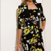 Sacha Drake - Walking On Sunshine Dress - Black Lemon Floral