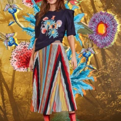 Trelise Cooper Coop By Trelise Cooper Coop - In The Stripe Line Skirt - Rainbow