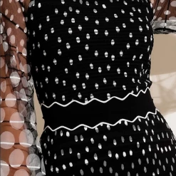 Sacha Drake - TWO TONE ELASTICATED STRETCH WAVE BELT IN BLACK WHITE