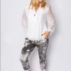 The Italian Closet - Black Floral Denim Jegging Aurelia