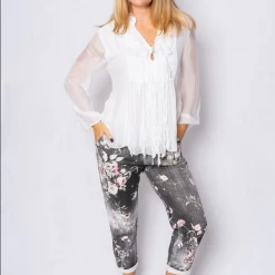 The Italian Closet - Black Floral Denim Jegging Aurelia