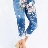 The Italian Closet - Floral Denim Jegging Aurelia