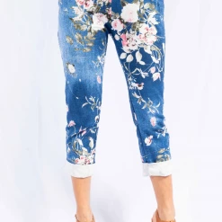 The Italian Closet - Floral Denim Jegging Aurelia