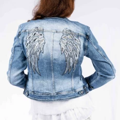 The Italian Closet - Denim Heaven Jacket With Angel Wing Back