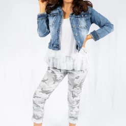 The Italian Closet - Denim Heaven Jacket With Angel Wing Back