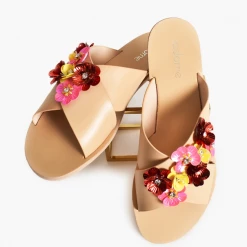 Jaase SALE - Adorne - Flower Detail Crossover Slides