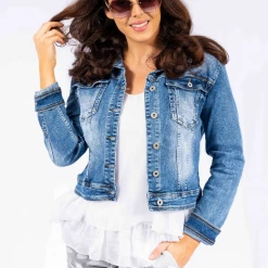 The Italian Closet - Denim Heaven Jacket With Angel Wing Back