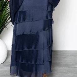 Imagine - Navy Flapper Fifi Silk Skirt 10IM2272