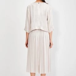 Verge - Juggle Skirt - Oyster 6912FN Verge + Lilac & Sage