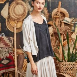 Verge - Juggle Skirt - Oyster 6912FN Verge + Lilac & Sage