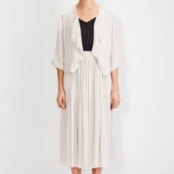 Verge - Juggle Skirt - Oyster 6912FN Verge + Lilac & Sage