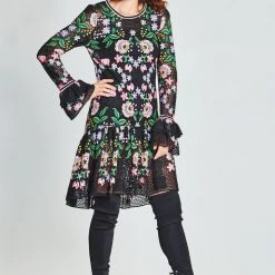 Trelise Cooper - Frilled About It Dress - Black Floral Trelise Cooper & Curate