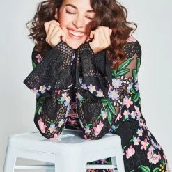 Trelise Cooper - Frilled About It Dress - Black Floral Trelise Cooper & Curate